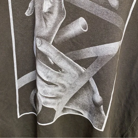 T-Bar x Cotton On Medium Faded Black Short Sleeve Tee with Modern Graphic - Picture 7 of 15